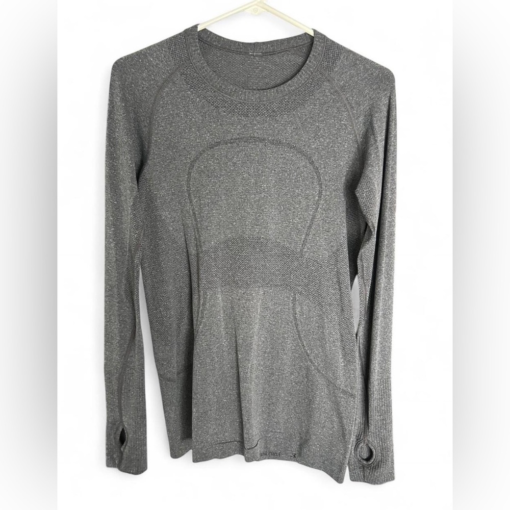 Grey Lululemon Swiftly Tech long sleeve top size 8